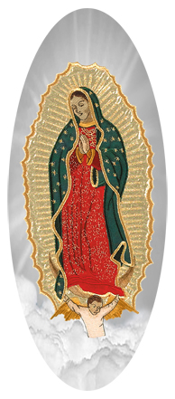 Lady of Guadalupe Clouds Silver